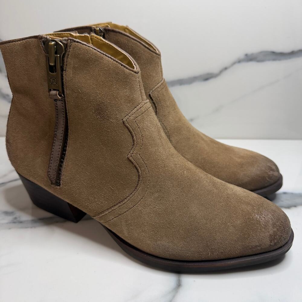 Bussola Women's Tan Suede Alameda Annie Boot Sz 41 Sz 10 Western Boho Festival